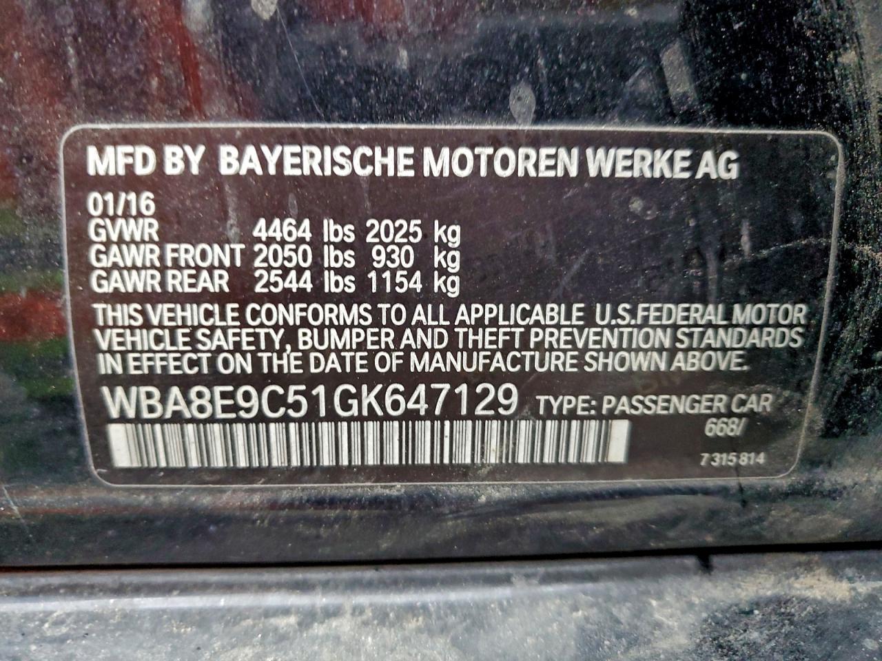 2016 BMW 3 SERIES