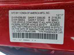 2018 HONDA ACCORD