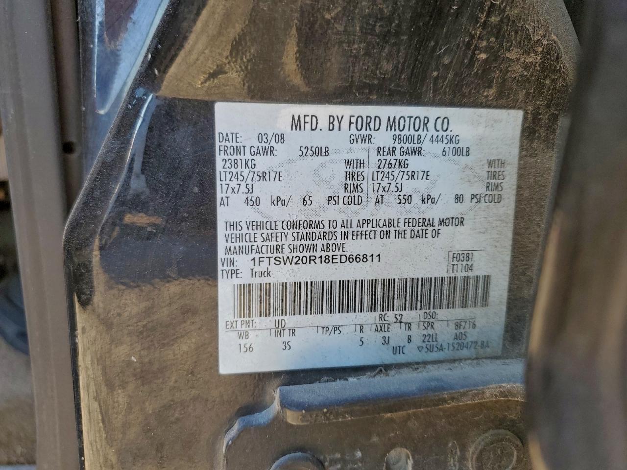2008 FORD F-250 Super Duty