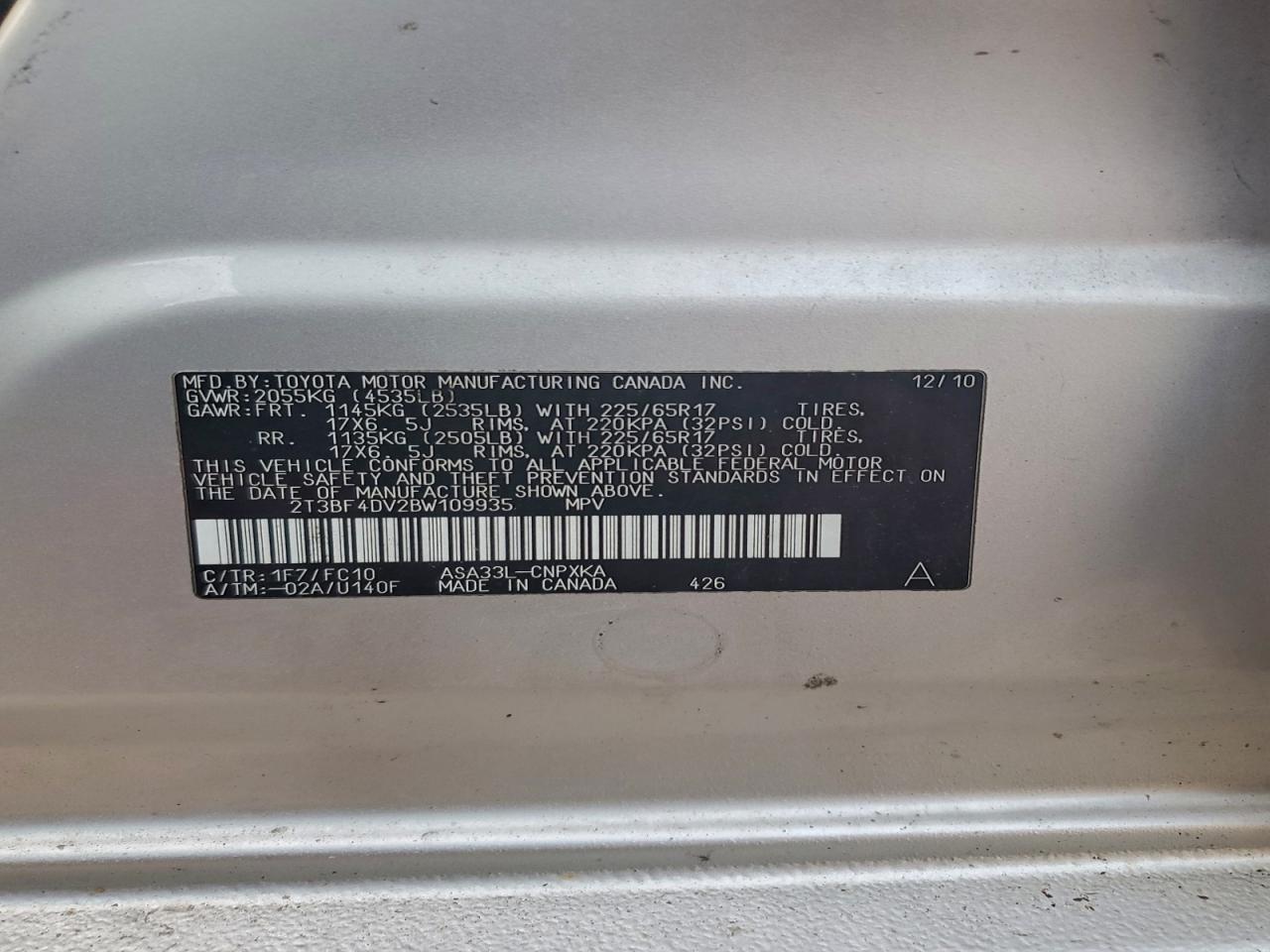 2011 TOYOTA RAV4