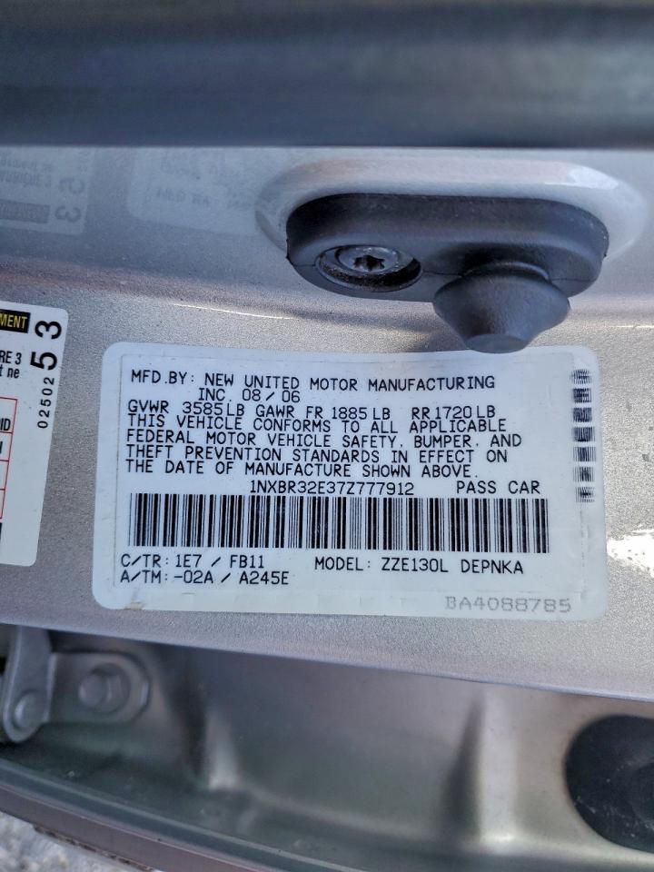 2007 TOYOTA COROLLA
