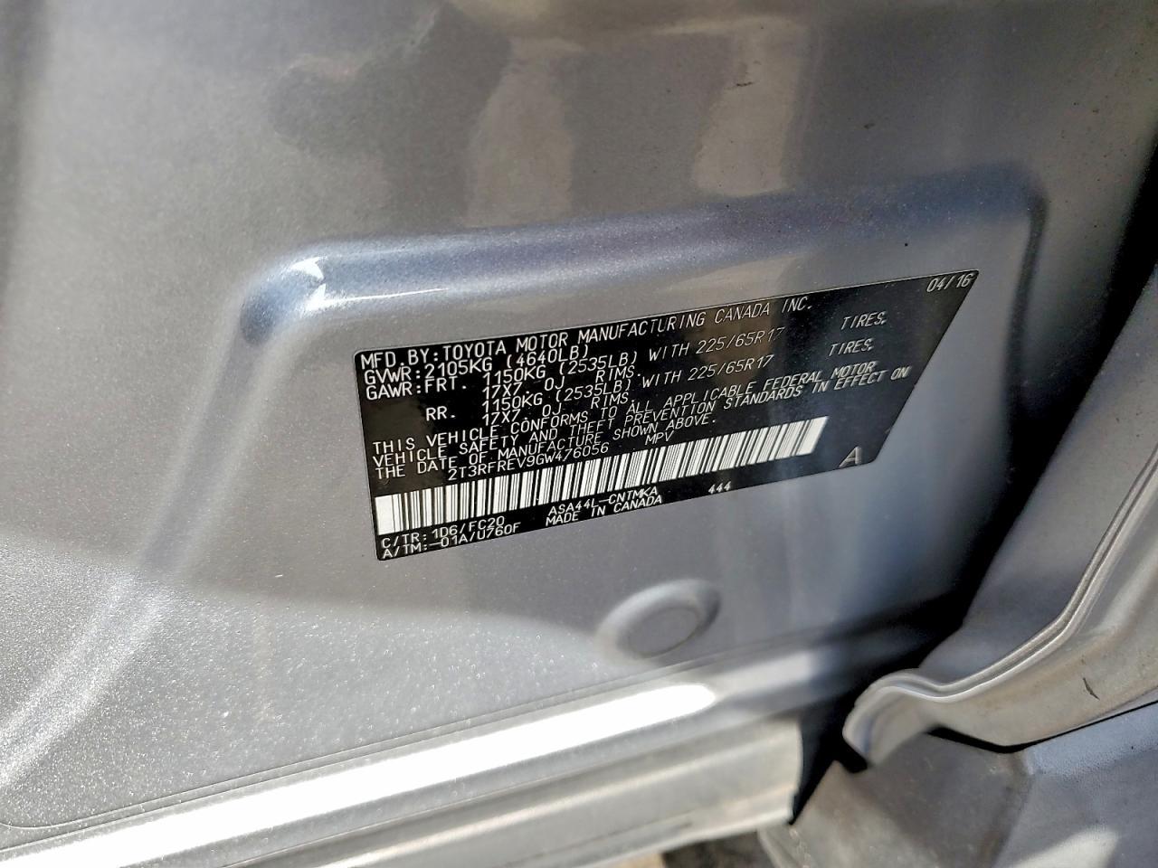 2016 TOYOTA RAV4