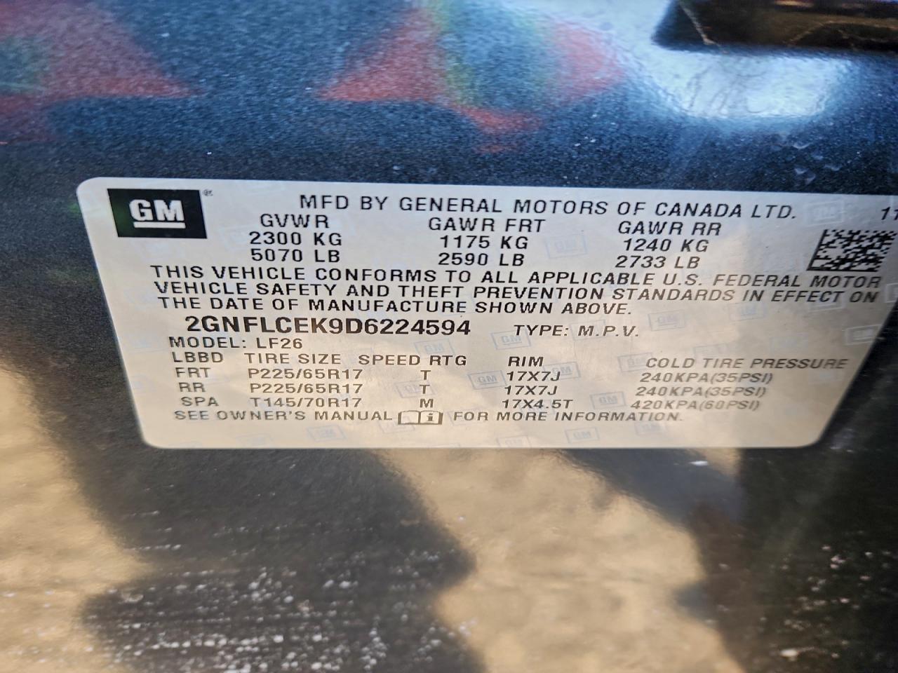 2013 CHEVROLET EQUINOX