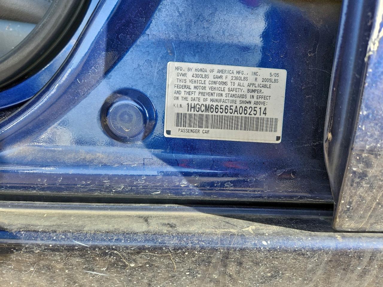 2005 HONDA ACCORD