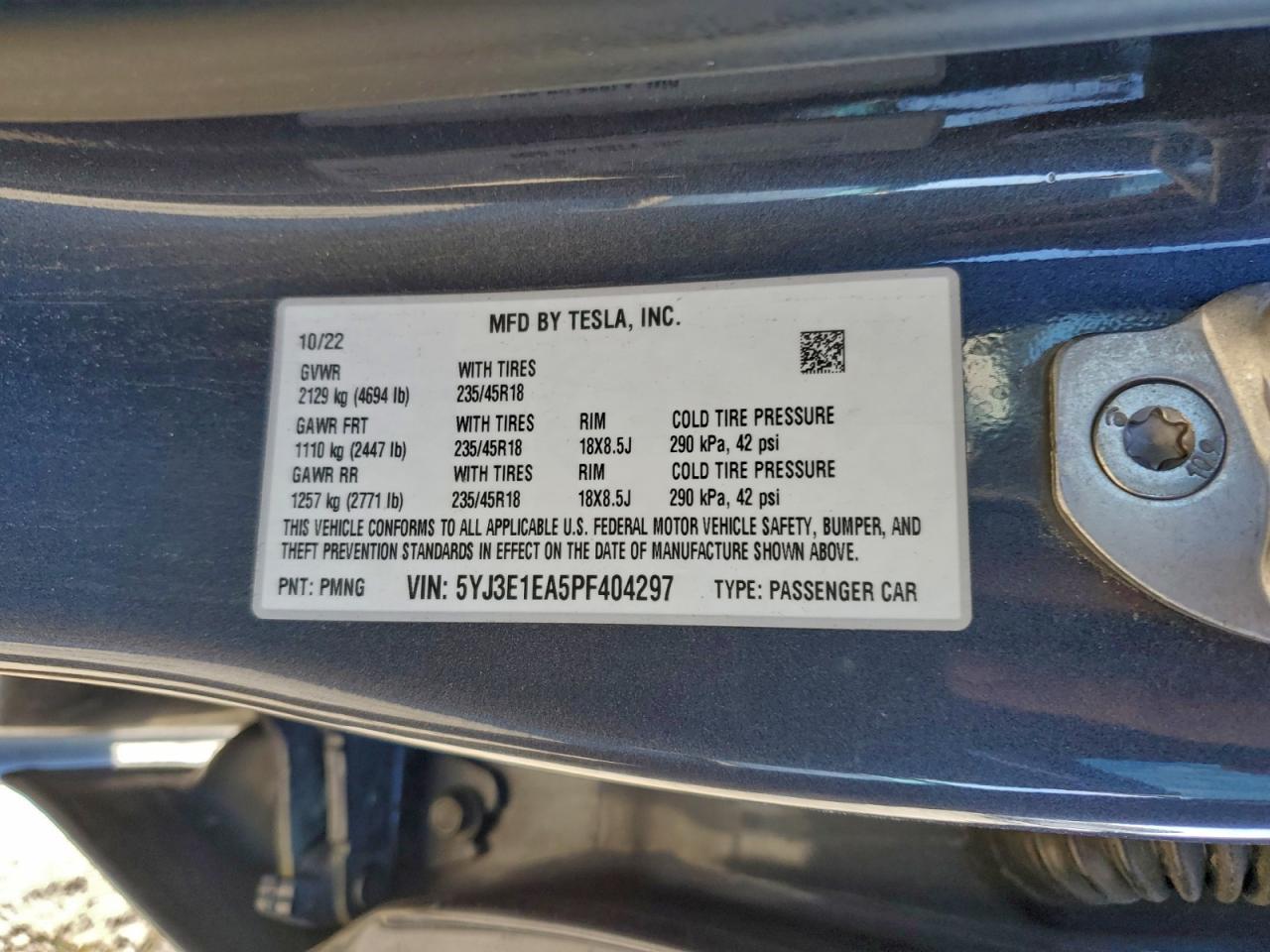 2023 TESLA MODEL 3