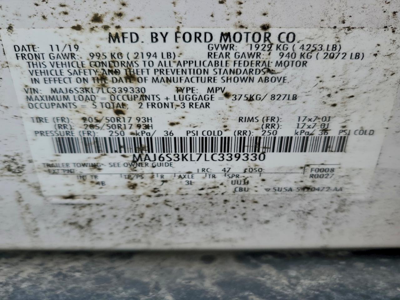 2020 FORD EcoSport