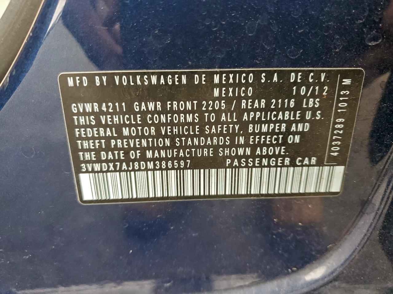 2013 VOLKSWAGEN