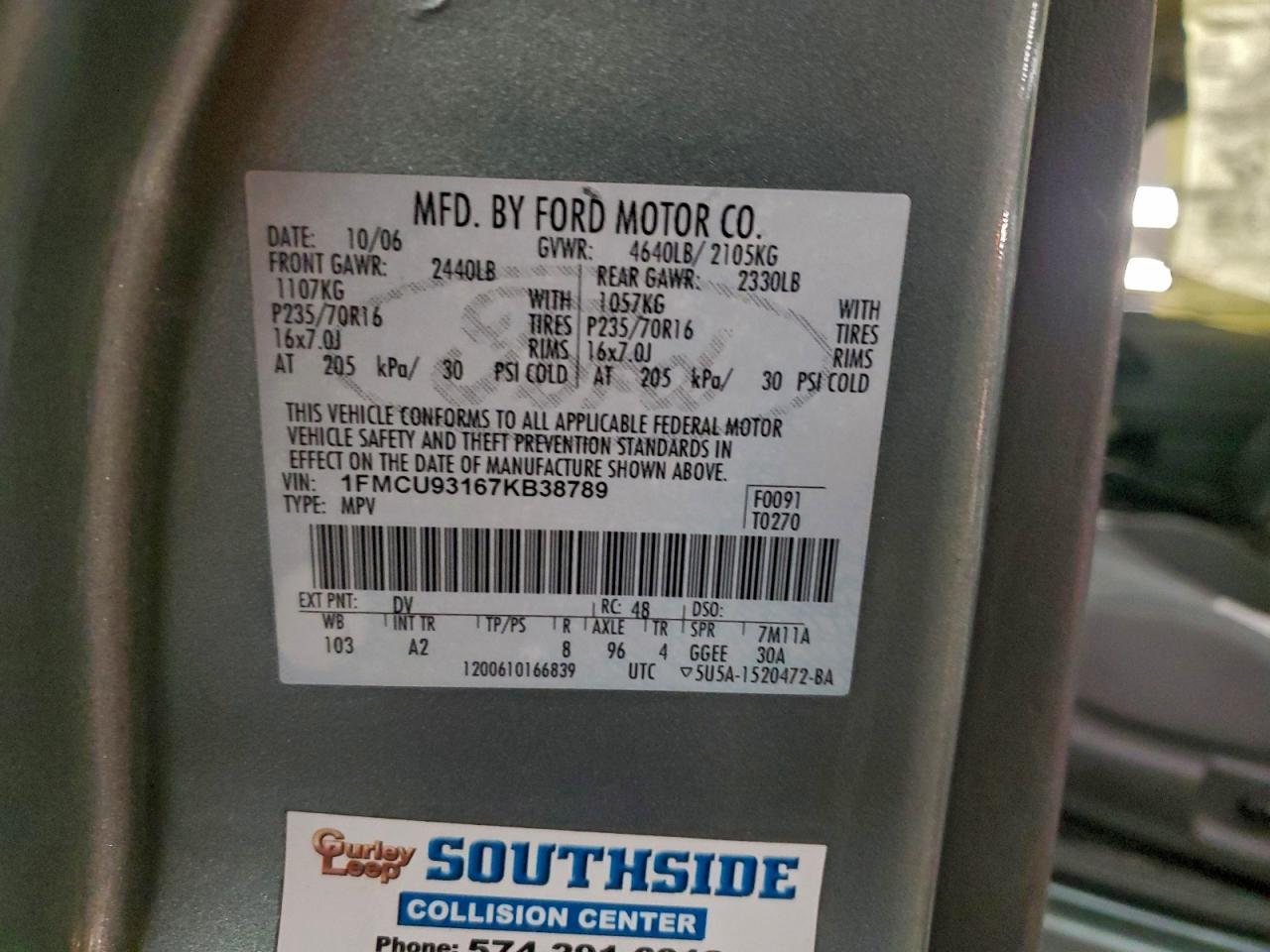 2007 FORD ESCAPE