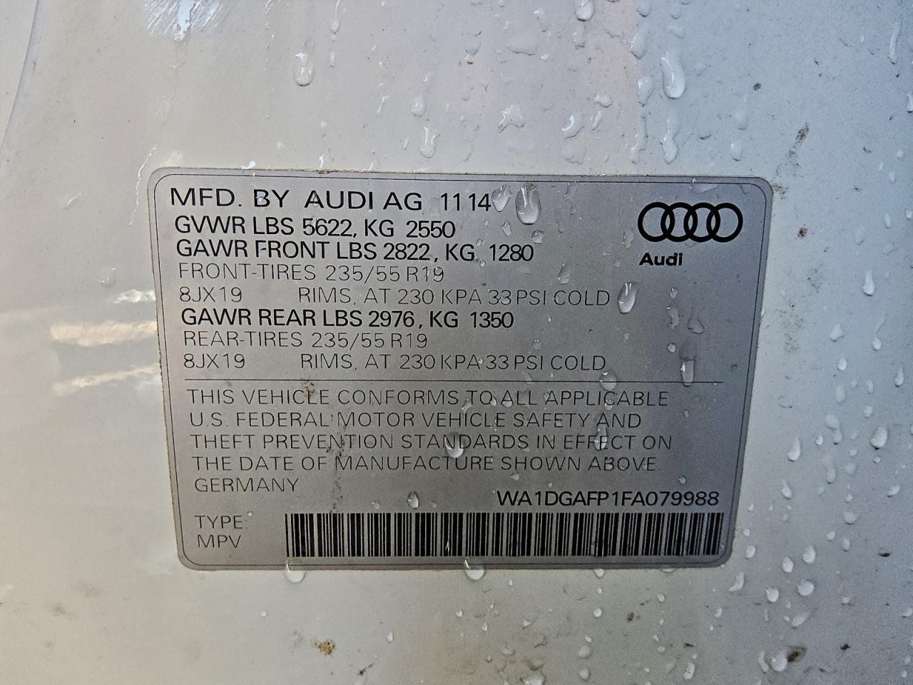 2015 AUDI Q5