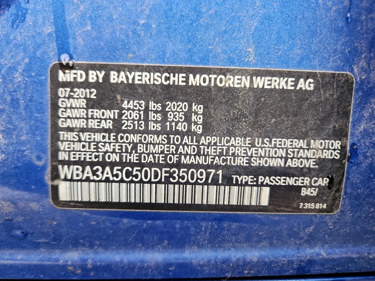 2013 BMW 3 SERIES