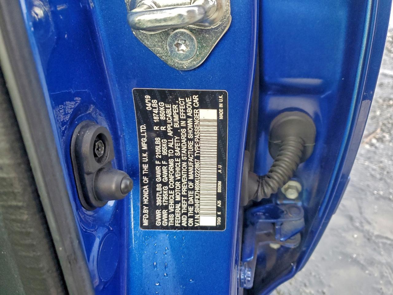 2019 HONDA CIVIC