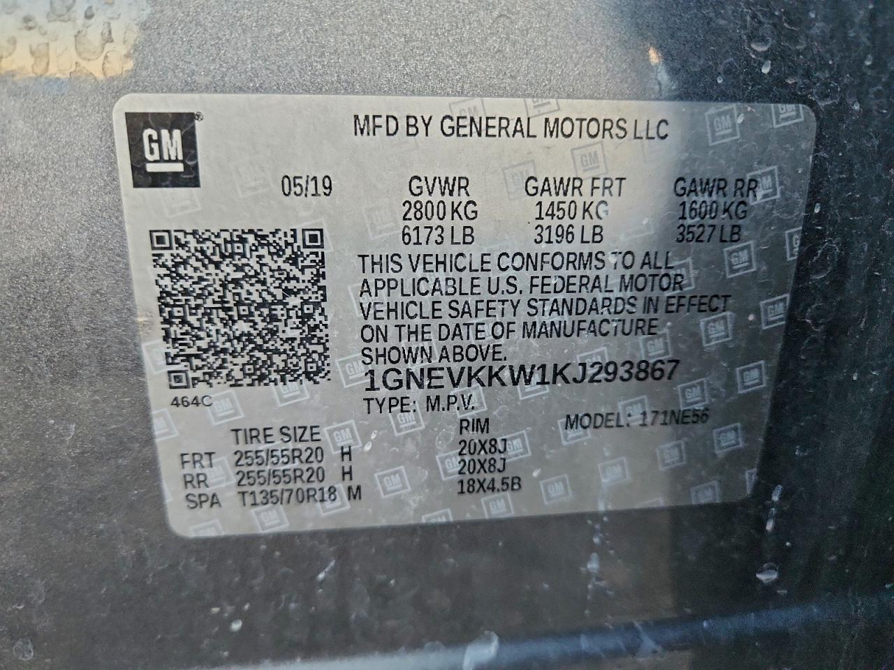 2019 CHEVROLET TRAVERSE