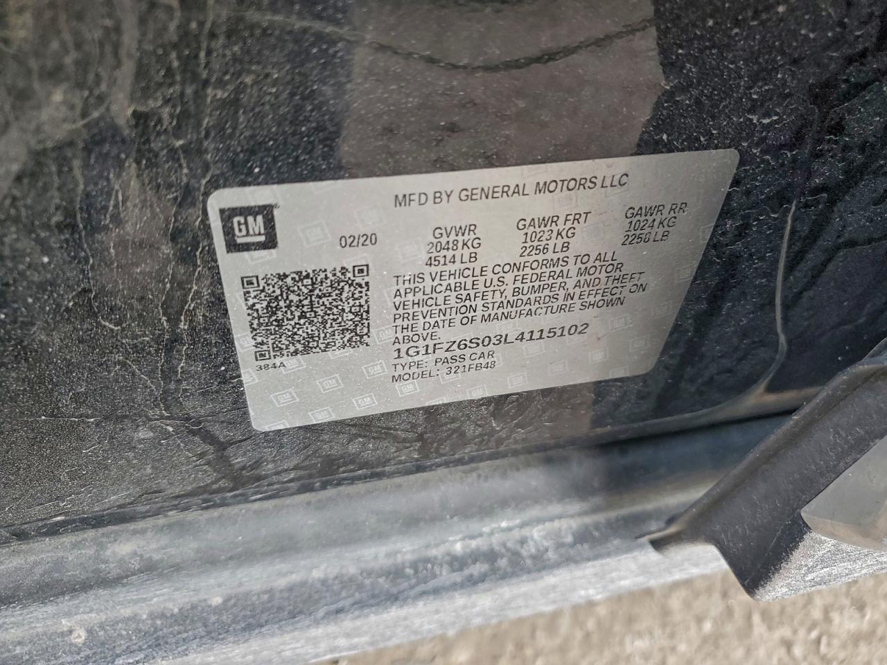 2020 CHEVROLET Bolt EV