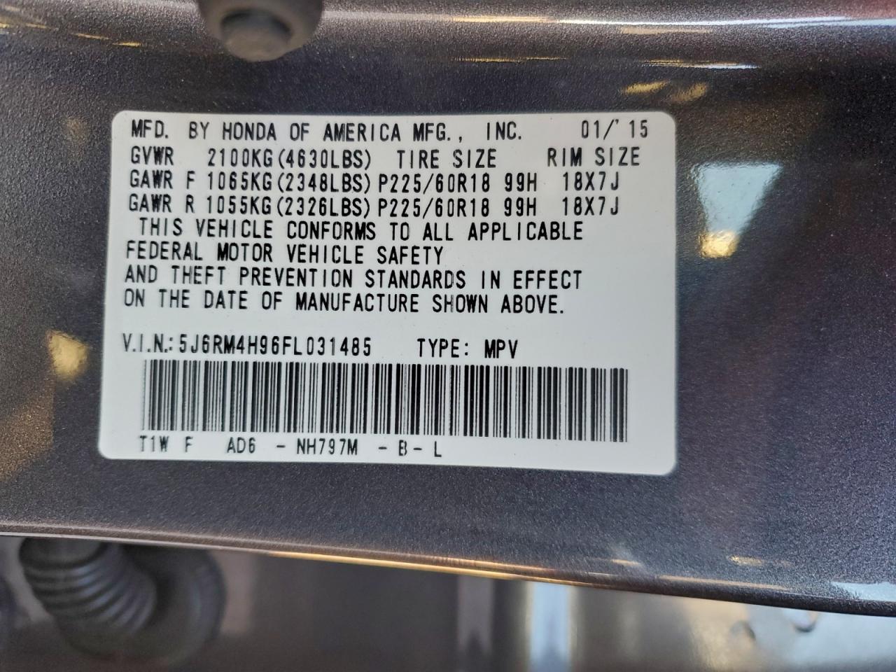 2015 HONDA CR-V