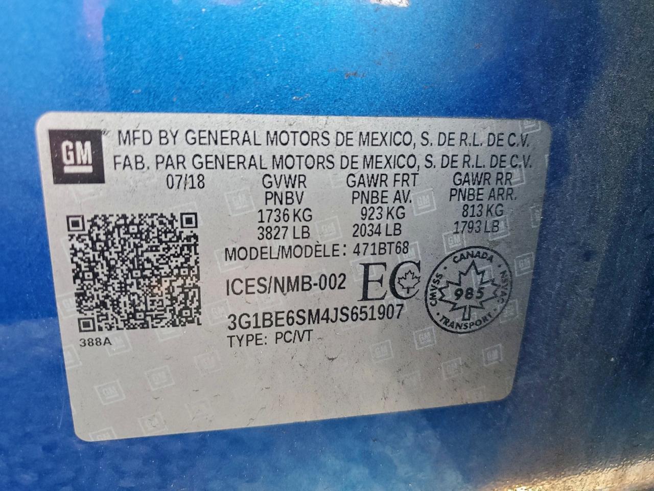 2018 CHEVROLET CRUZE