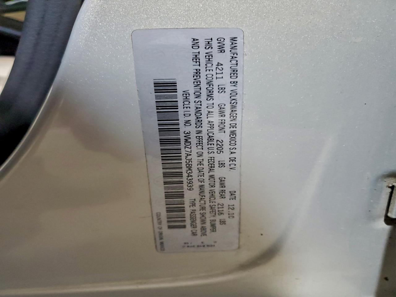 2011 VOLKSWAGEN JETTA