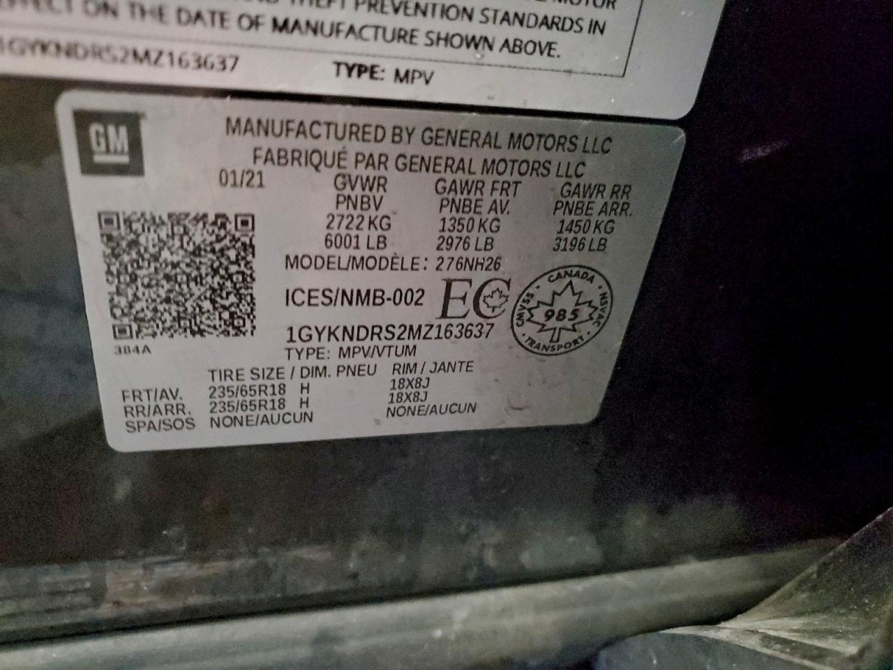 2021 CADILLAC XT5