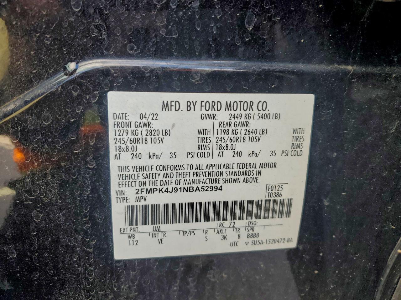 2022 FORD EDGE