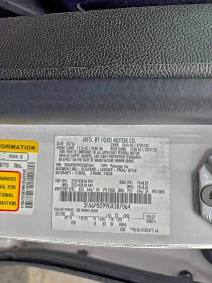 2016 FORD FUSION