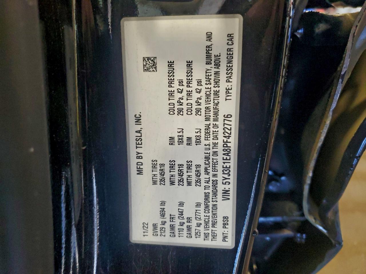 2023 TESLA MODEL 3