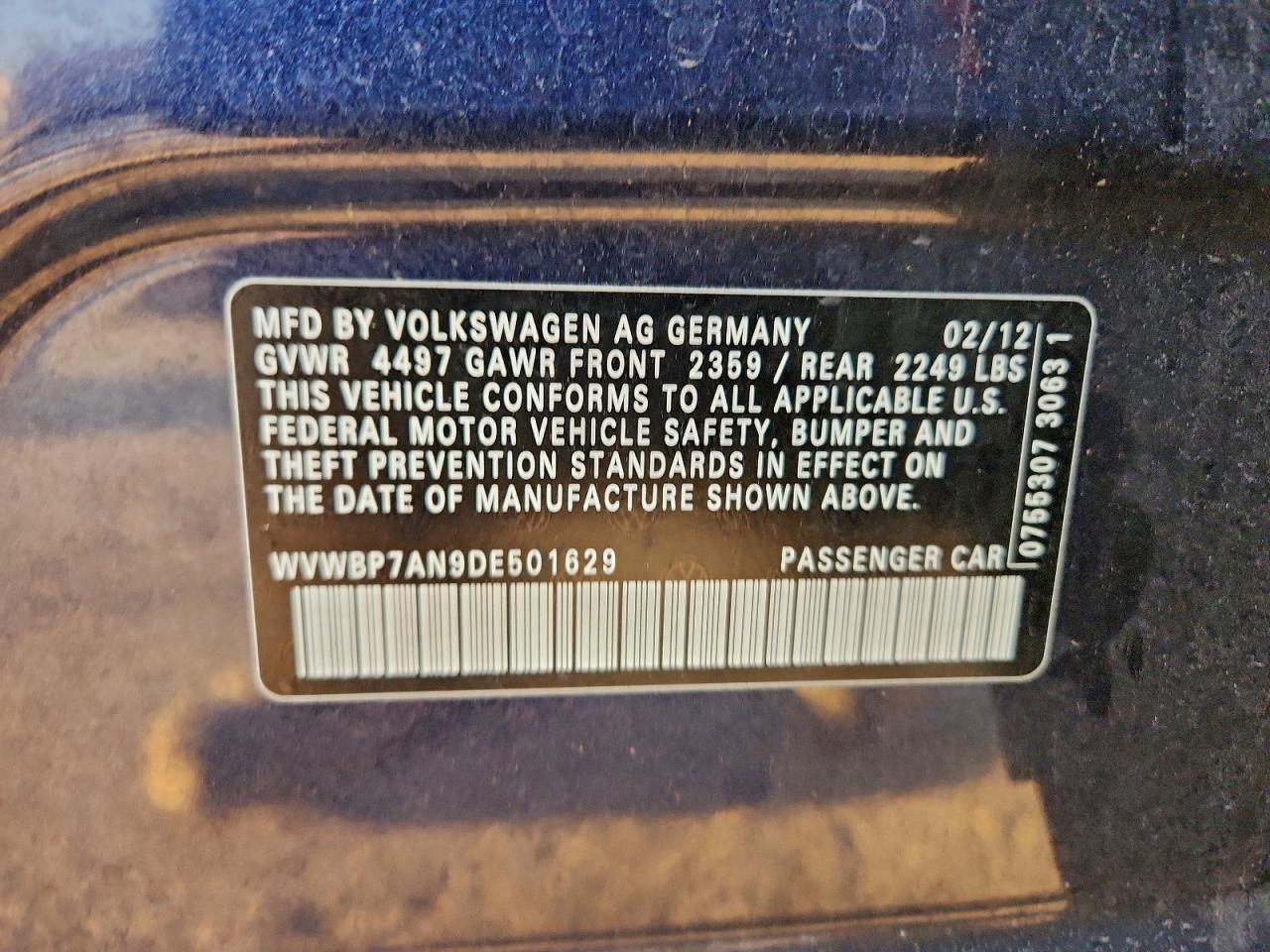 2013 VOLKSWAGEN CC