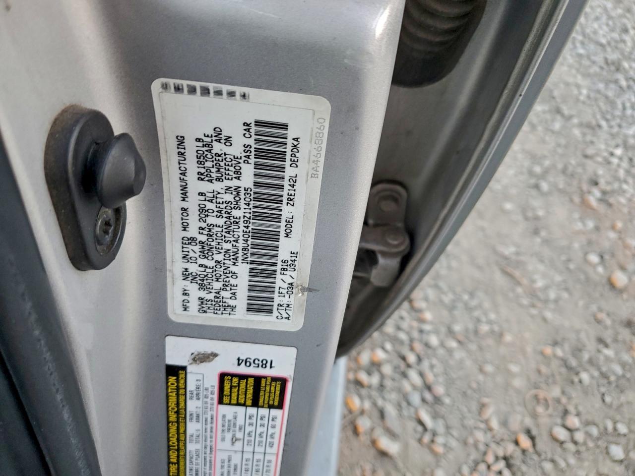 2009 TOYOTA COROLLA