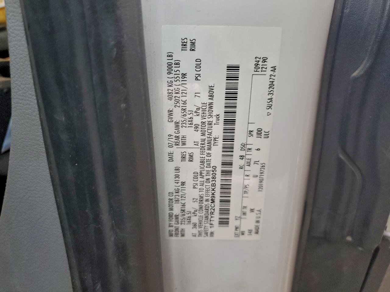 2019 FORD Transit