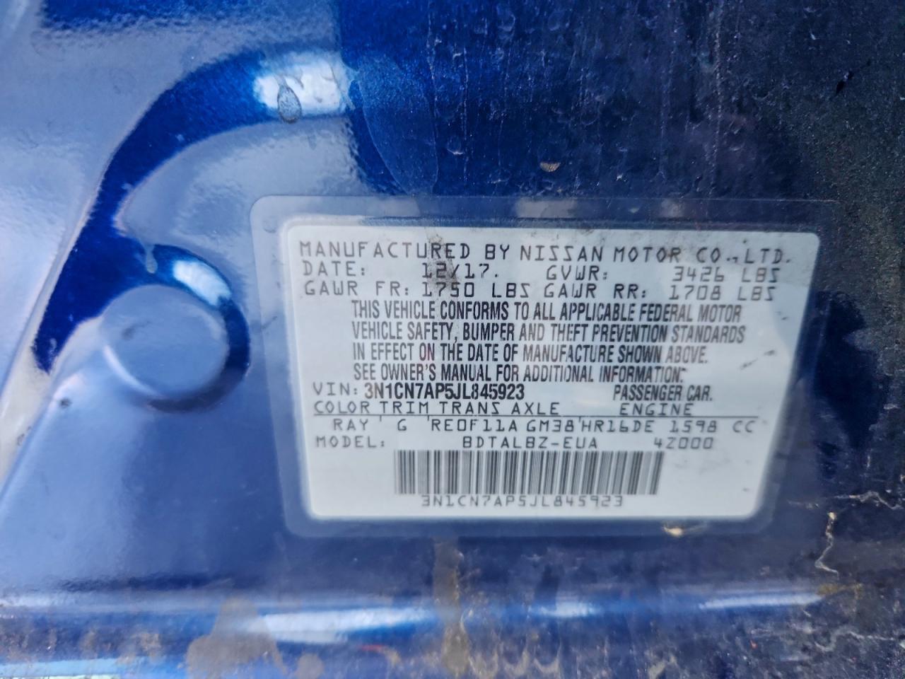 2018 NISSAN VERSA