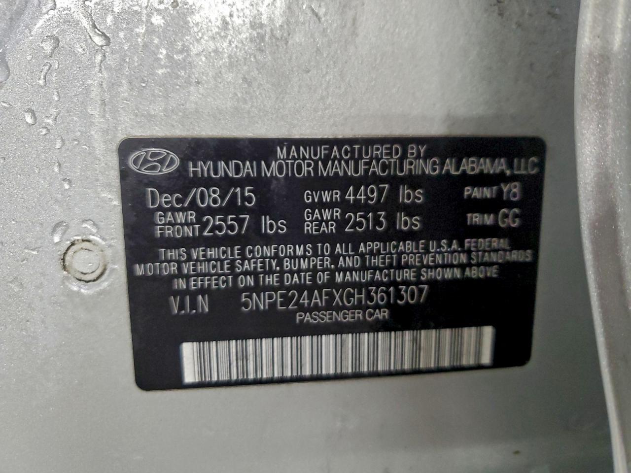 2016 HYUNDAI SONATA