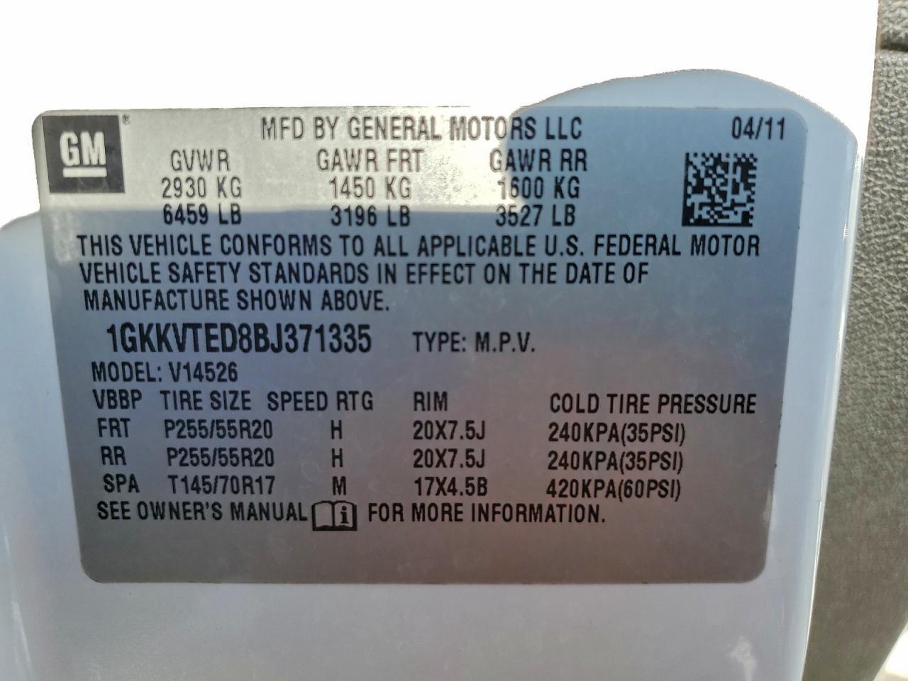 2011 GMC ACADIA