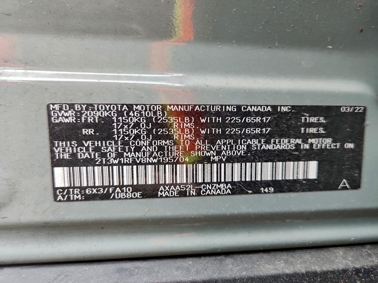 2022 TOYOTA RAV4
