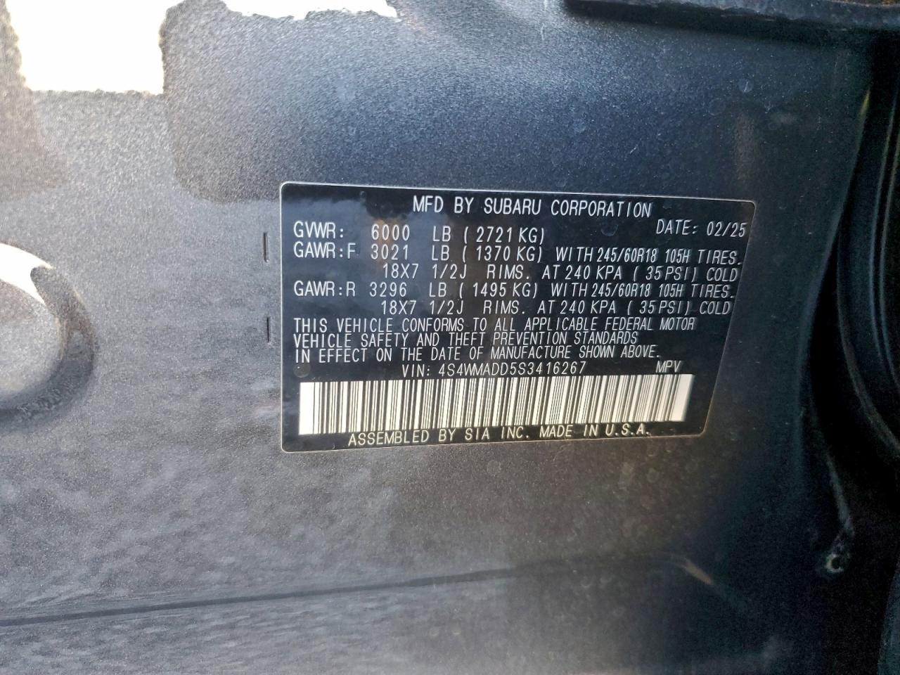 2025 SUBARU Ascent