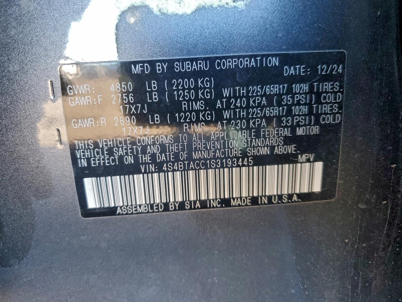 2025 SUBARU Outback