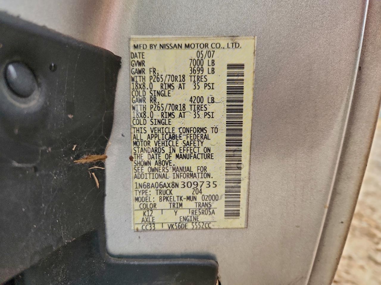 2008 NISSAN Titan
