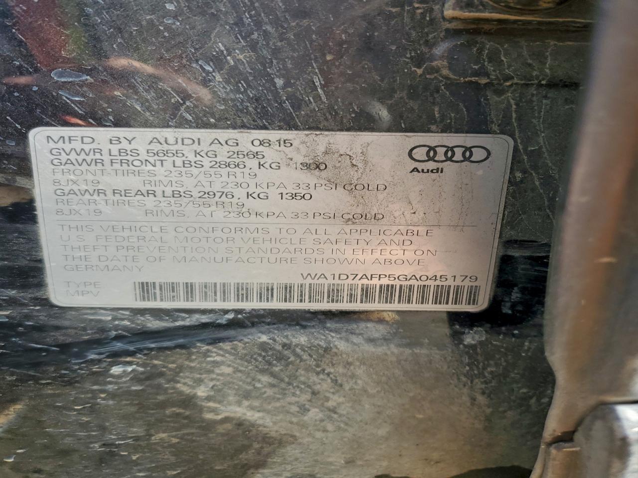 2016 AUDI Q5