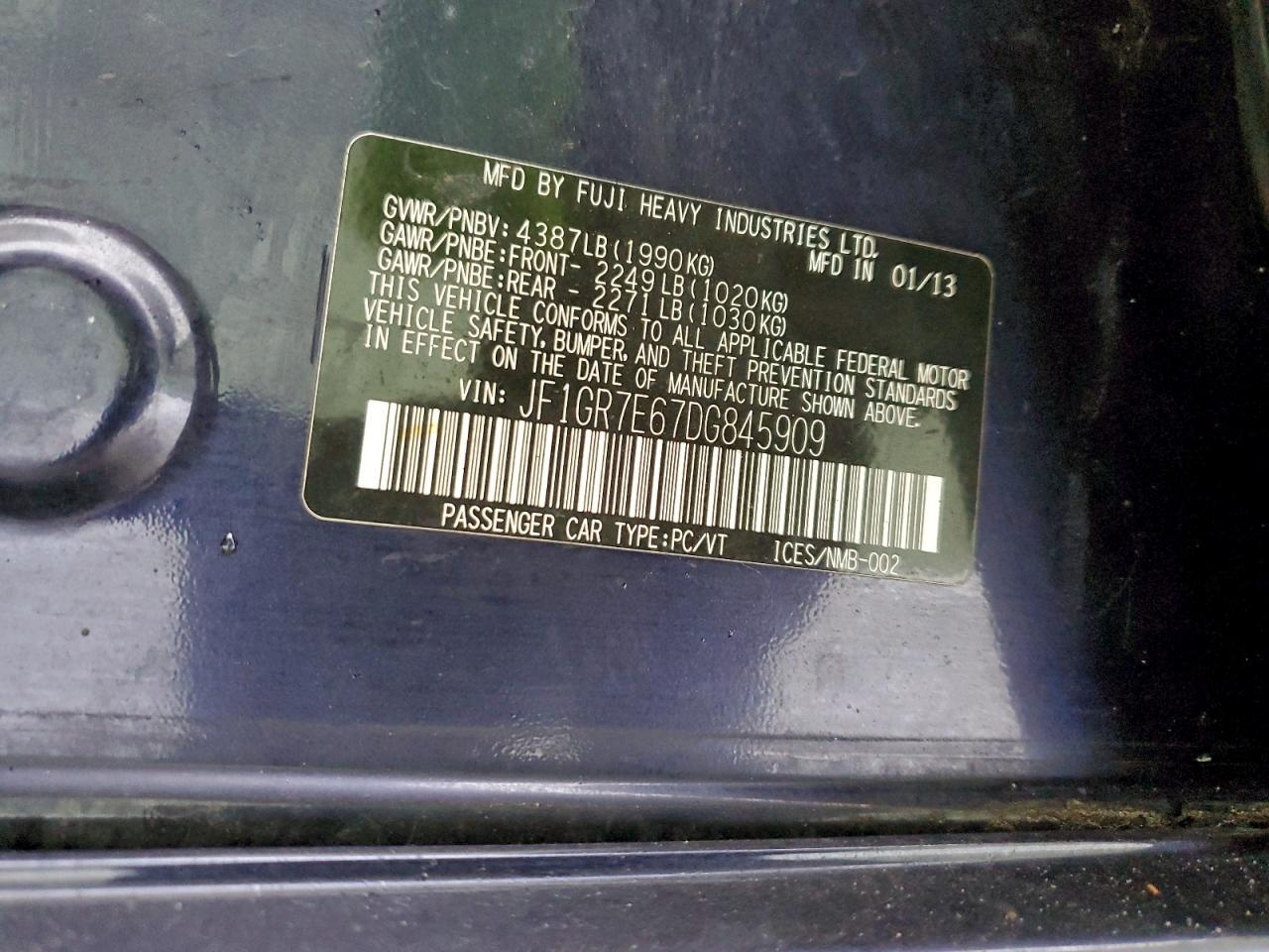 2013 SUBARU IMPREZA