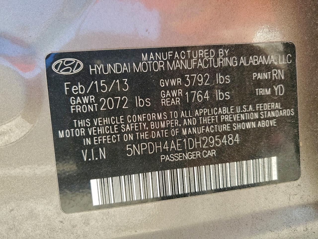 2013 HYUNDAI ELANTRA