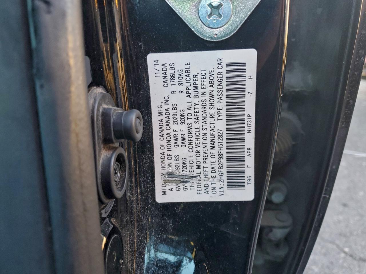 2015 HONDA CIVIC