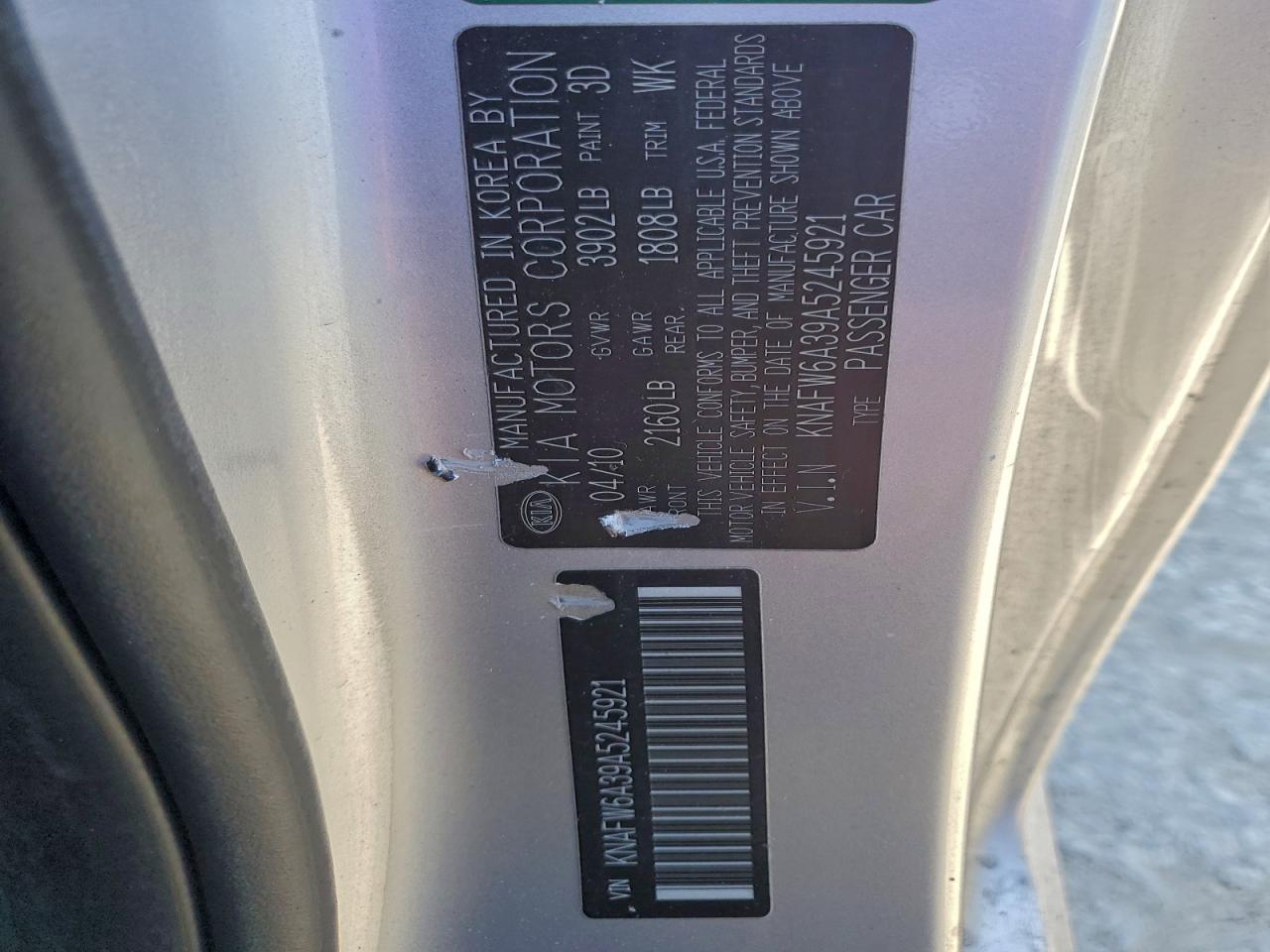 2010 KIA FORTE