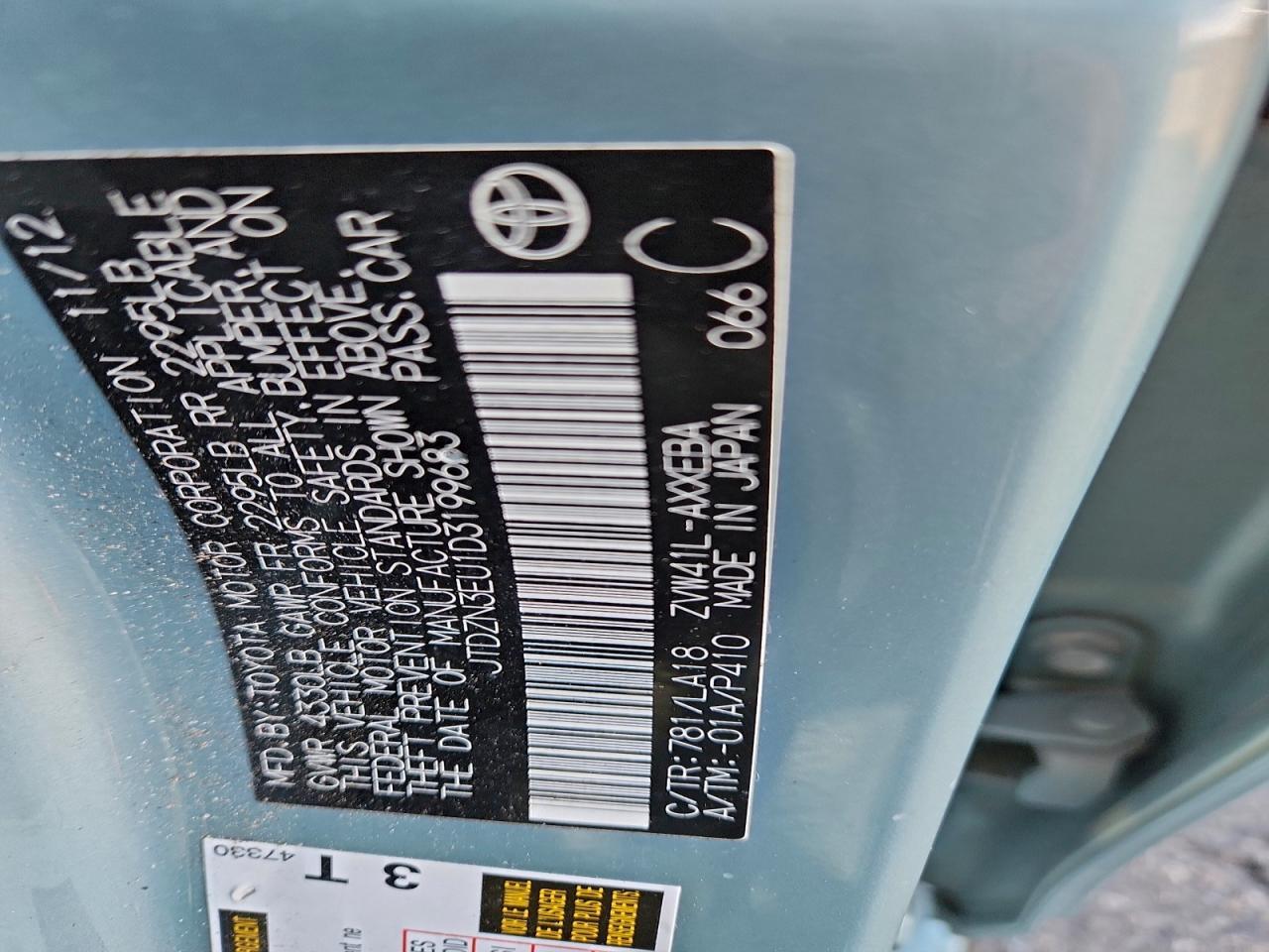 2013 TOYOTA PRIUS V