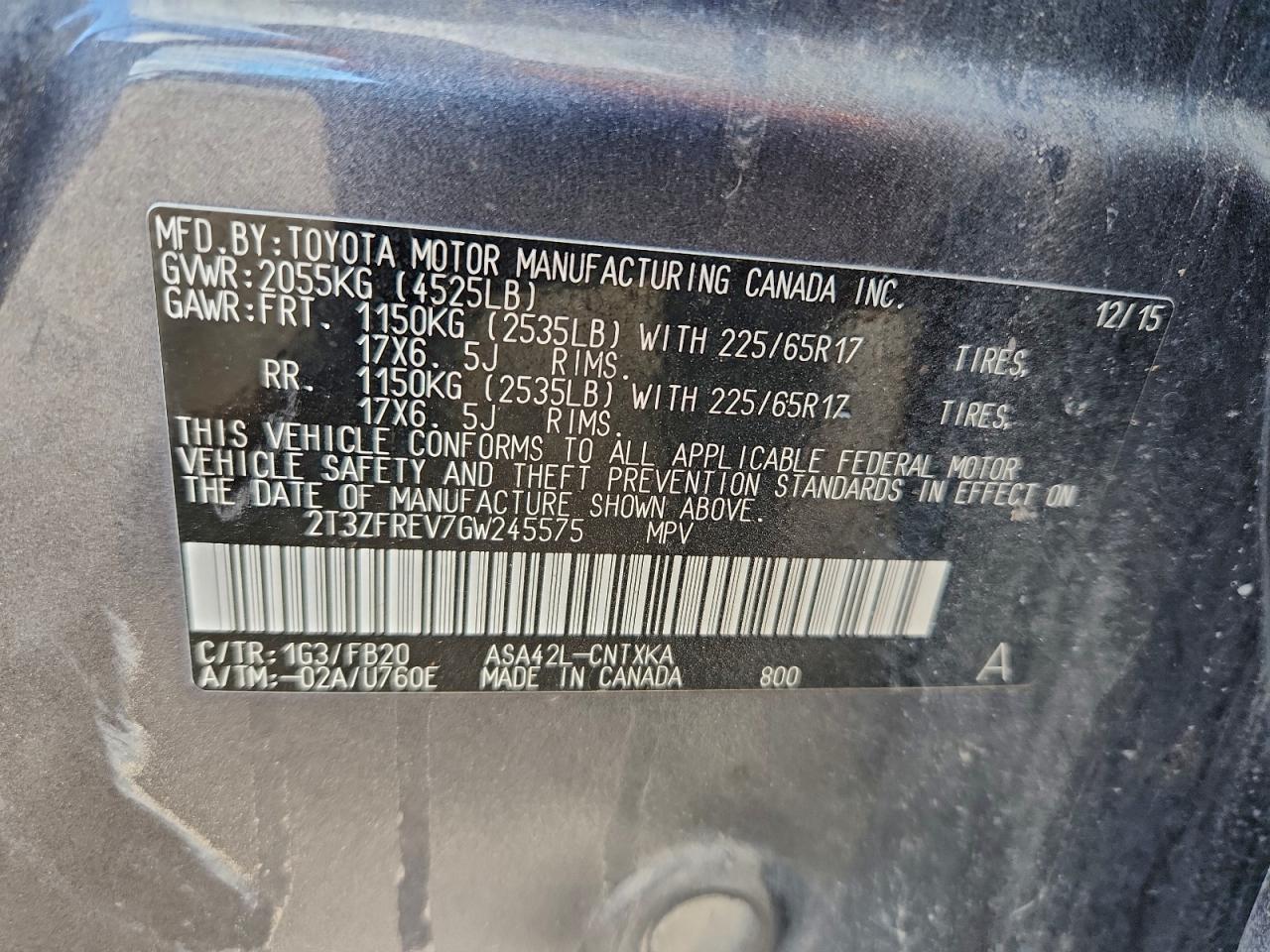 2016 TOYOTA RAV4