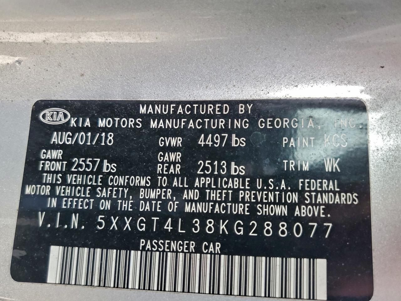 2019 KIA OPTIMA