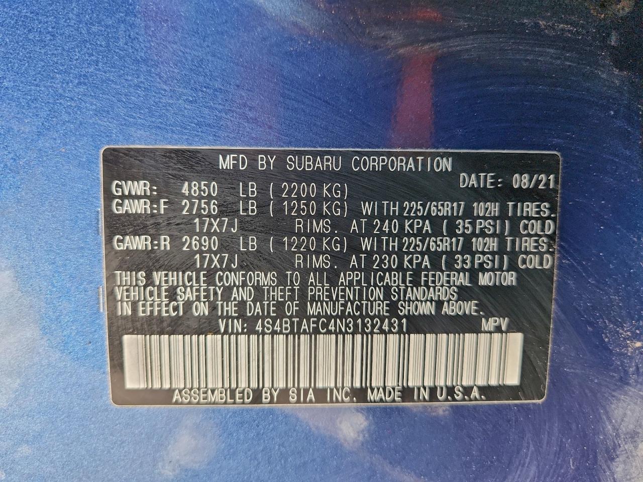 2022 SUBARU Outback