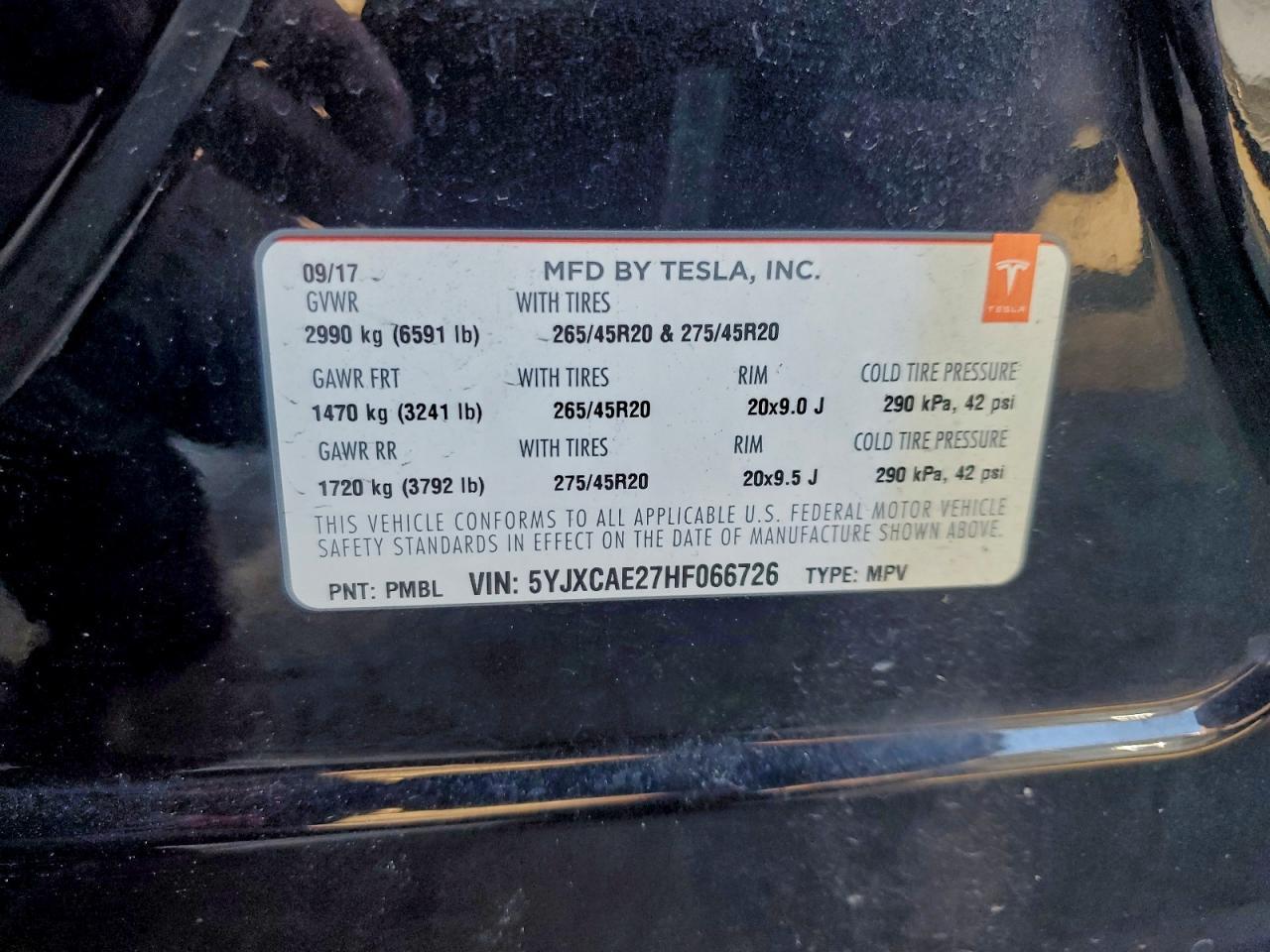 2017 TESLA MODEL X
