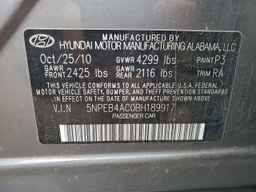 2011 HYUNDAI SONATA