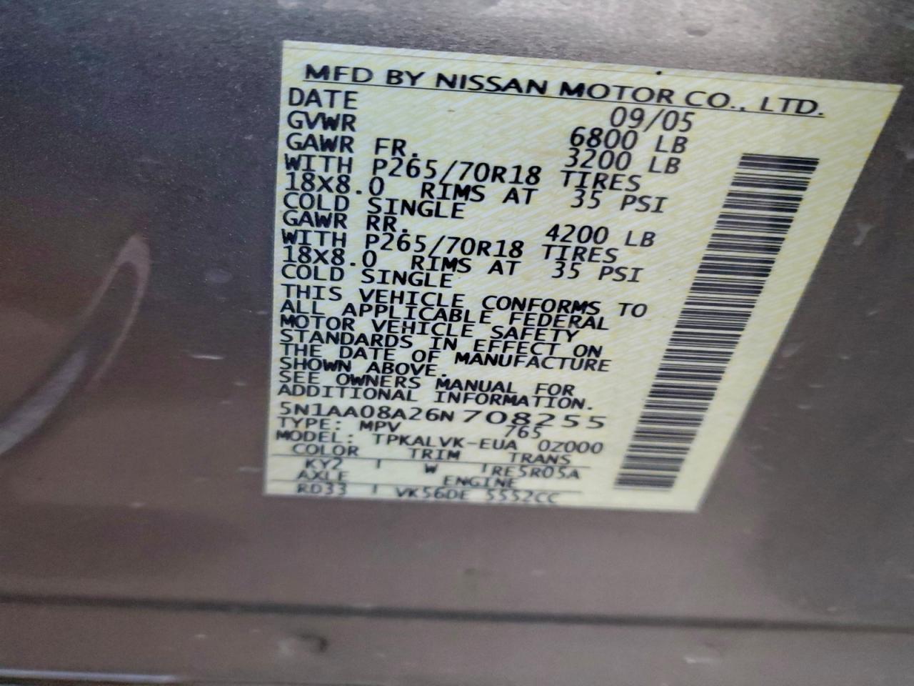 2006 NISSAN Armada