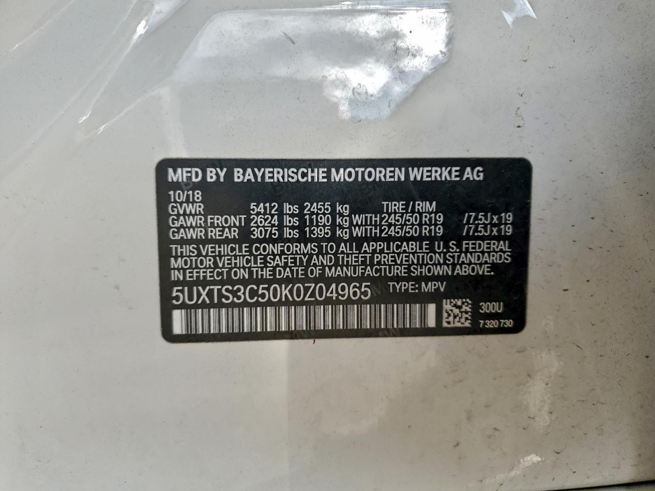 2019 BMW X3