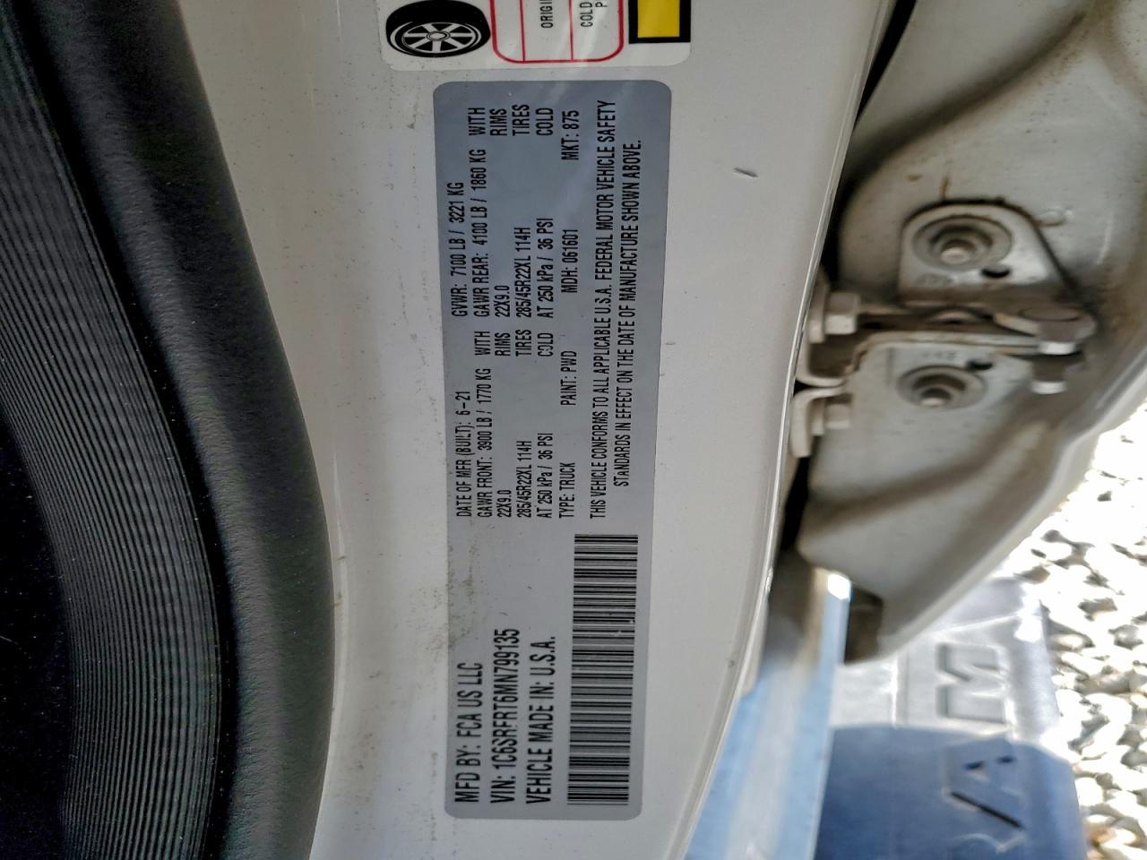 2021 RAM 1500