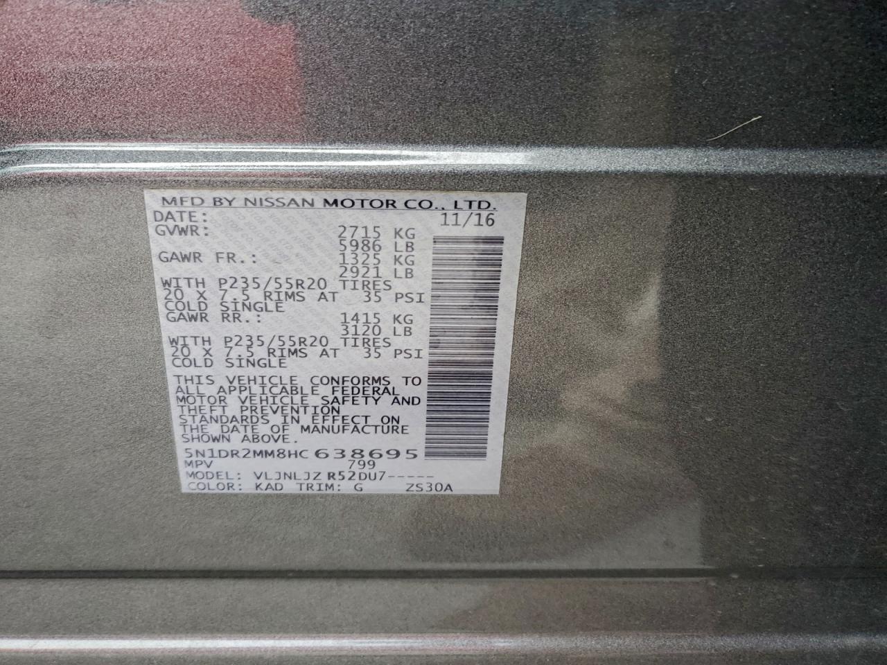 2017 NISSAN PATHFINDER