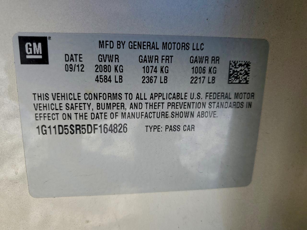2013 CHEVROLET MALIBU